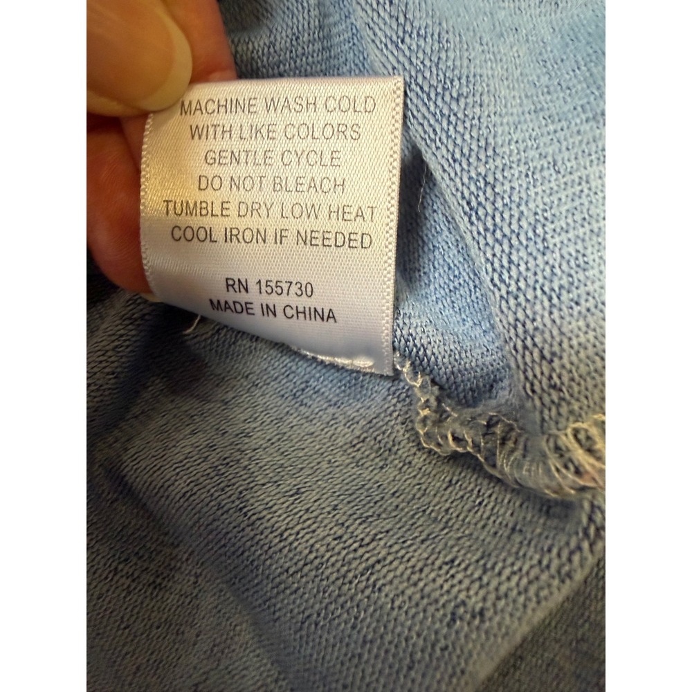 Jane and Delancey T-Shirt Dress Womens XS Blue Acid Wash Ruched Sleeve Excellent - Picture 7 of 8